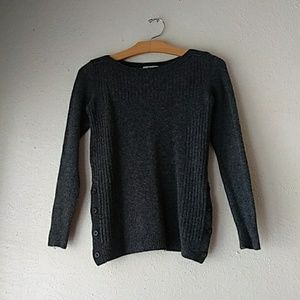 Madewell charcoal grey 100% merino wool sweater